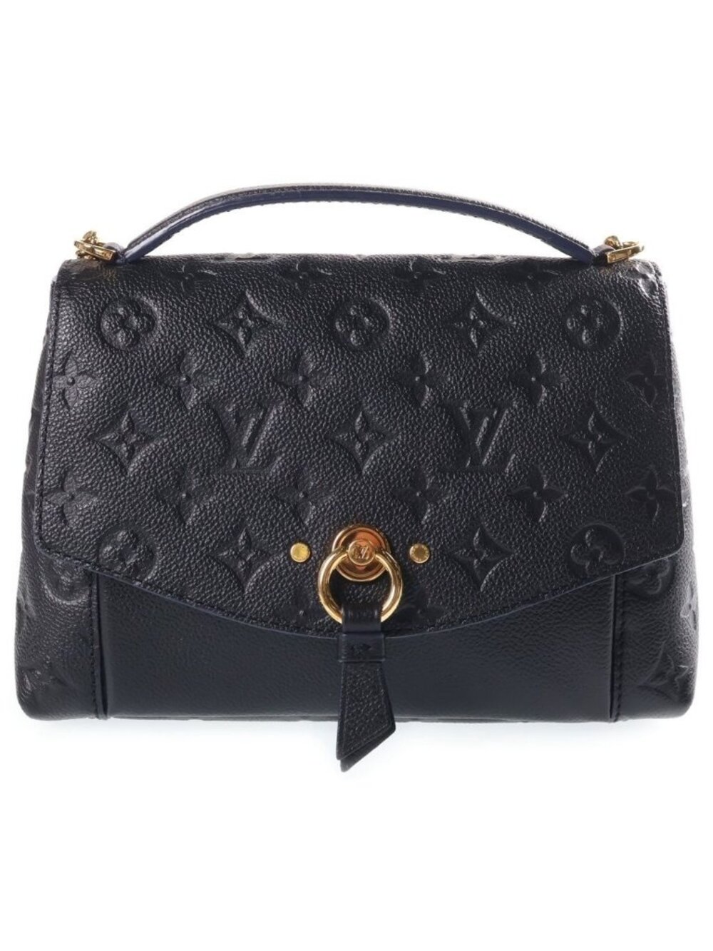 Louis Vuitton Monogram Empreinte Blanche BB Shoulder Bag Black Leather Gold